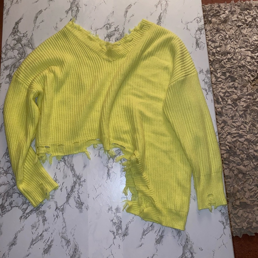 Neon cropped sweater